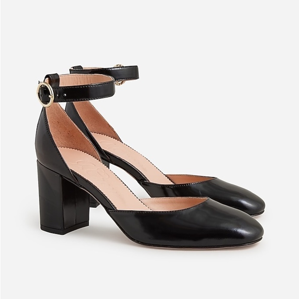 J Crew Maise ankle-strap heels in leather BT907